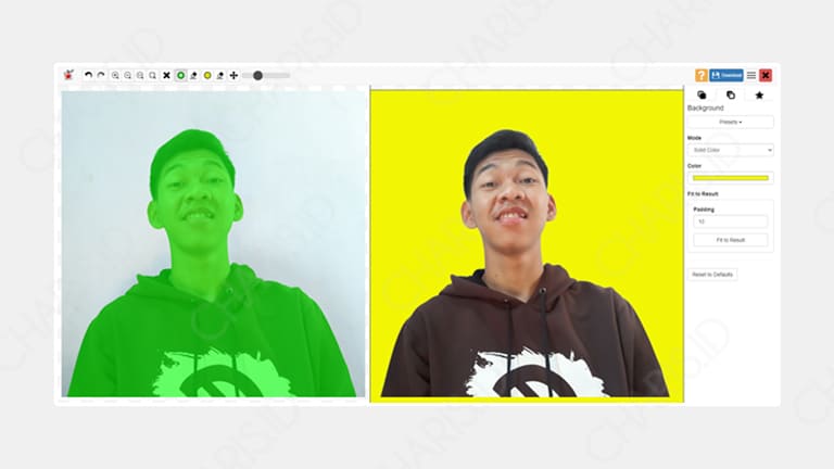 cara mengganti warna background foto online